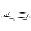 ADJ Поднос Mondo, 35x35xH3 см., цвет: эвкалипт/небесный