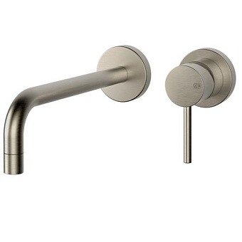 Gessi Emporio Via tortona Смеситель для раковины, встраиваемый, излив: 22.5см., цвет: Finox Brushed Nickel