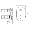 Bossini Apice Смеситель душа, встраиваемый, термостатический, цвет: Brushed Nickel