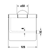 Duravit Starck T Держатель туалетной бумаги, с крышкой, подвесной, цвет: Stainless steel Brushed