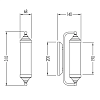 Devon&Devon Tube Светильник настенный 6,8x14*h31cм, IP20, цвет: хром