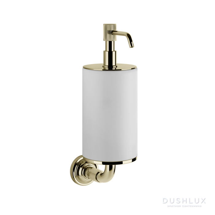Фото Gessi Venti20 Дозатор для жидкого мыла подвесной, цвет: белый, фурнитура Brass PVD