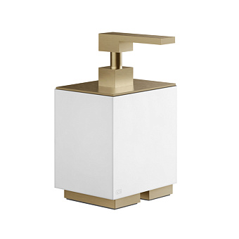 Gessi Inverso Accessories Дозатор для жидкого мыла, настольный, цвет: белый/Warm Bronze Br PVD