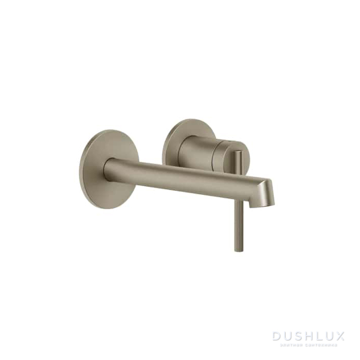 Фото Gessi Ingranaggio Смеситель для раковины, встраиваемый, (внешние части), цвет: Finox Brushed Nickel