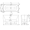 Villeroy&Boch Finion Ванна 170х70х62см., отдельностоящая, Quaryl®, цвет: альпийский белый/хром