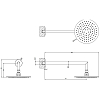 Gessi Emporio shower Верхний душ Ø20см., подвесной, поворотная, с защитой от известкового налёта, цвет: хром