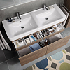 Geberit Renova Nr.1 Plan Раковина 130x48см., подвесная, без отв., двойная, цвет: белый