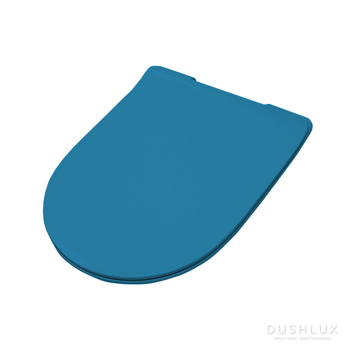Фото Artceram FILE 2.0 Крышка с сиденьем Slim для унитаза, механизм soft-close, цвет: avio/хром
