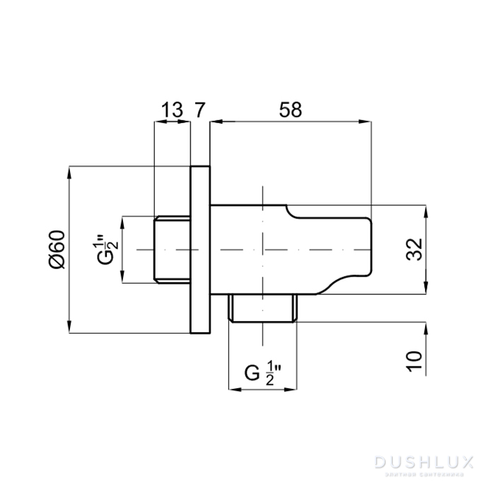 Noken Minimal Держатель для ручного душа, настенный, с подводом воды ...