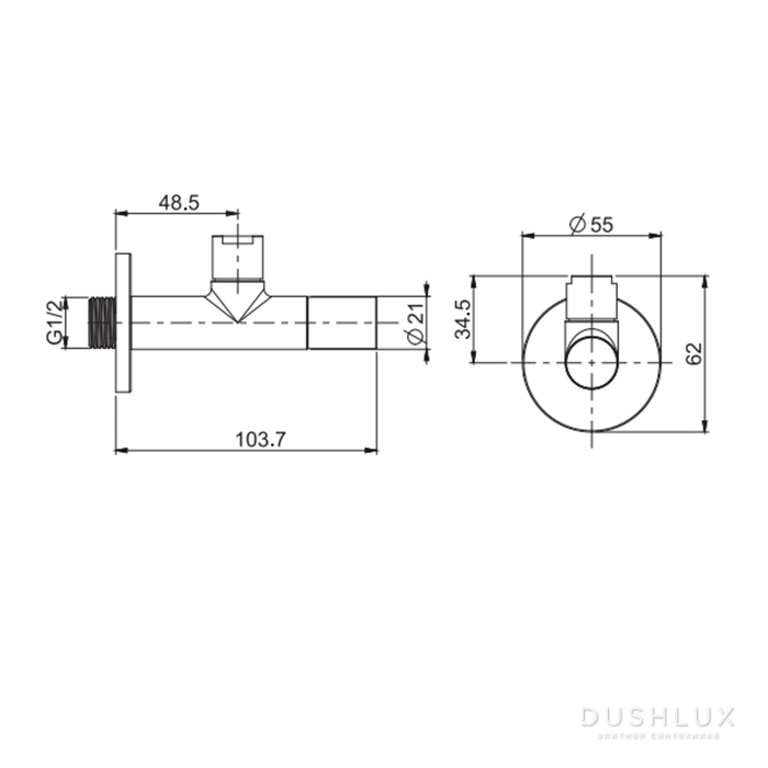Carlo Frattini Spillo Steel Вентиль подвода воды для смесителя, цвет ...