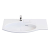 Kerama Marazzi Riva Раковина 100.7х48х15см., накладная, мебельная, с крепежом, левая, 1 отв., с переливом, цвет: белый глянцевый