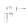 Gessi Ventaglio Смеситель для раковины, настенный, цвет: Copper Brushed PVD