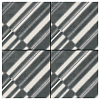 Mutina Azulej Керамогранит 20x20см, универсальный, глазурованный, цвет: dioganal nero