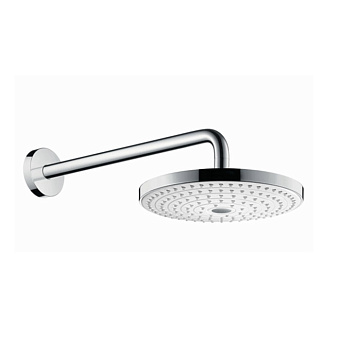 Hansgrohe Raindance Select S Верхний душ d240мм, 2jet (RainAir, Rain), шарнирное соединение, G1/2, с настенным держателем 390мм, цвет: белый/хром