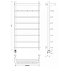 Secado Мерида 1 КСП Полотенцесушитель 40x100 см, электрический, цвет: хром