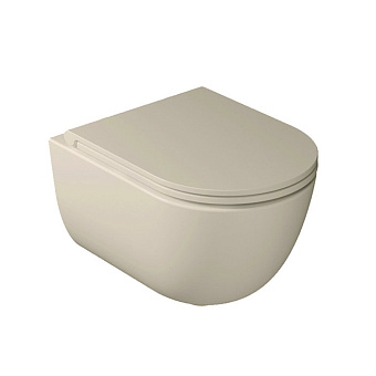 Galassia Dream Унитаз подвесной 52x36см., безободковый RIM, цвет: песочный