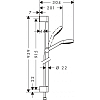Hansgrohe Croma Seleсt S Душевой набор: штанга 900mm, ручной душ 100, 3jet (Rain, IntenseRain, Turbo Rain), шланг, цвет: белый/хром