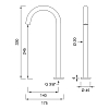 CEA Design FREE IDEAS Излив для раковины 30.5см., поворотный, цвет: нержавеющая сталь