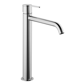 Emmevi Filobrass Смеситель для раковины, на 1 отв., высокий, с донным клапаном click-clack, цвет: хром