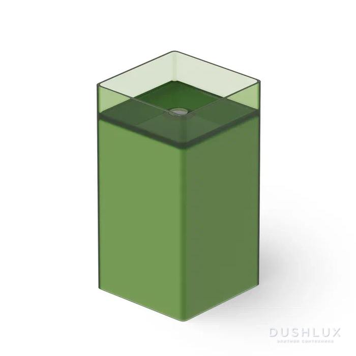 Фото Dea Design Pedestal Basin Раковина 40x40x85см., напольная, без отв., Glasstech, прозрачная смола, цвет: Emerald R3