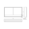 Emco Loft Зеркальный шкаф 130см., с подсветкой LED с с ниж.отделением навесная модель, 2-дверки зеркальная задняя стенка