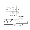 Duravit Me by Starck Биде подвесное 57х37 см, с 1 отв., с креплением, с покрытием WonderGliss, цвет: белый