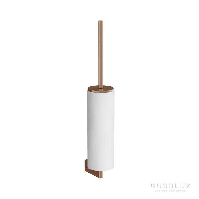 Фото Gessi Origini Ершик для унитаза, подвесной, цвет: белый/Copper Brushed PVD