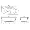 Dea Design Modern Ванна 180x90x57см., отдельностоящая, цвет: brown copper