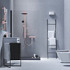 Ideal Standard Alu+ Beauty Bar S Комплект аксессуаров, состоящий из: штанги 70см., с направляющими справа и слева для установки аксессуаров по выбору при первичном монтаже; зеркало 20см., стаканчик; полочки, цвет: Rose