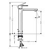 Hansgrohe Rebris E Смеситель для раковины, 1 отв., CoolStart, с донным клапаном, цвет: хром