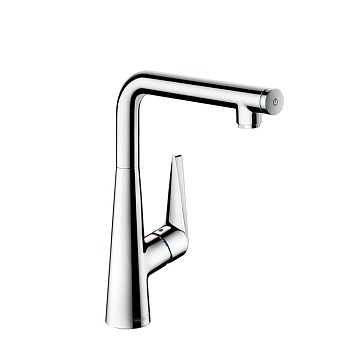 Hansgrohe Talis Select M51 Смеситель для кухни, на 1 отв однорычажный, поворотный излив 248мм, 1jet, h280мм, кнопка вкл/выкл, цвет: под сталь