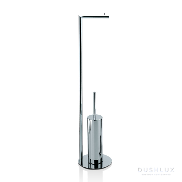 Фото Decor Walther Straight 7 Напольная стойка 80см с ершиком и бумагодержателем, цвет: хром