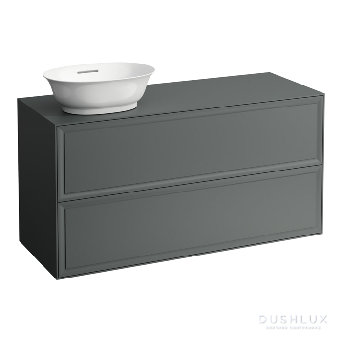 Фото Laufen New Classic Тумба с раковиной, SX, 117.5x45.5x60см, подвесной, 2 ящика, цвет: серый