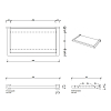 Decor Walther Corner GLA30 Полочка стеклянная 30x16.5см, подвесная, цвет: черный матовый