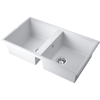 Omoikiri Tedori 86-2 Кухонная мойка 86x20x51см.,встраиваемая, цвет: белый