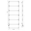 Secado Фалерони 1 Полотенцесушитель 50x120 см, электрический, цвет: бронза