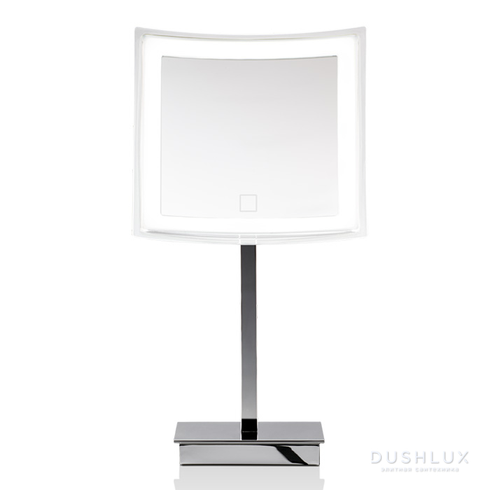 Фото Decor Walther BS 83 Touch Косметическое зеркало 23x21xh41.5см, настольное, увел. 5x, сенсорный вкл., подсветка LED, цвет: хром