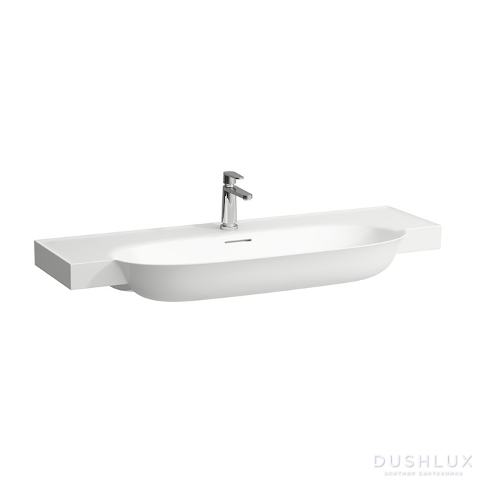 Фото Laufen New Classic Раковина 120х48х16.5 см, 1отв., накладная, овальная, с переливом, цвет: белый