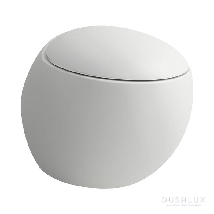 Фото Laufen Alessi One Унитаз 58x39см., подвесной, безободковый, покрытие LCC, цвет: белый матовый
