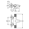 Grohe Grohtherm 1000 Performance Pro Смеситель для ванны, настенный, термостатический, цвет: хром