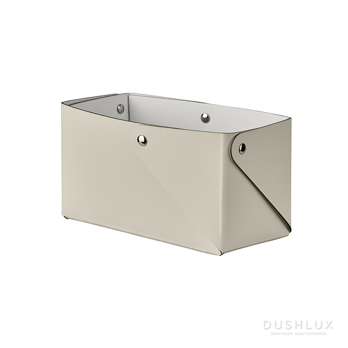 Фото Colombo Adj Коробочка MIU, 7x14H8 см , цвет: панна котта/белый
