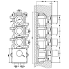 Gessi 316 Встраиваемый термостатический смеситель на 2 источника, резьба 3/4", цвет: steel brushed