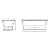 Artceram Civitas Ванна 180x85x65см., отдельностоящая, цвет: серый глянцевый