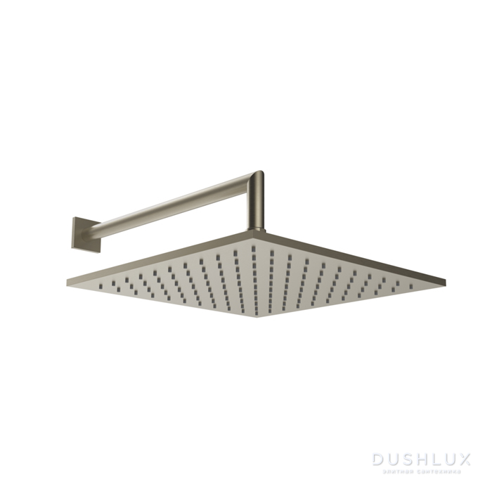 Фото Gessi Emporio shower Верхний душ 30х30см., подвесной, поворотная, с защитой от известкового налёта, цвет: Finox Brushed Nickel