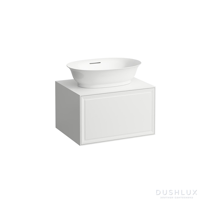 Фото Laufen New Classic Тумба с раковиной, 57.5x45.5x34.5см, подвесная, 1 ящик, цвет: белый глянцевый