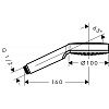 Hansgrohe Crometta Ручной душ d100мм, 1jet, EcoSmart, цвет: белый/хром