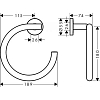 Hansgrohe Logis Universal Полотенцедержатель - кольцо 18.9см., цвет: хром