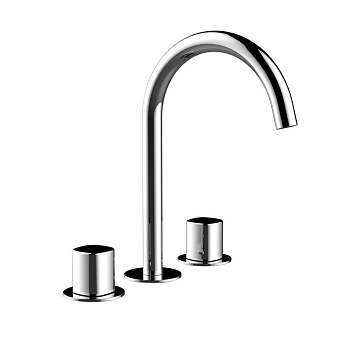 Fantini Lame Смеситель для раковины, 3 отверстия, цвет: хром