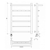 Secado Агата 1 КСП Полотенцесушитель 50x80 см, электрический, цвет: хром