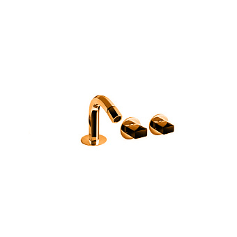 Fantini Venezia Смеситель для биде, 3 отв., излив 120 мм, цвет: Matt Copper PVD